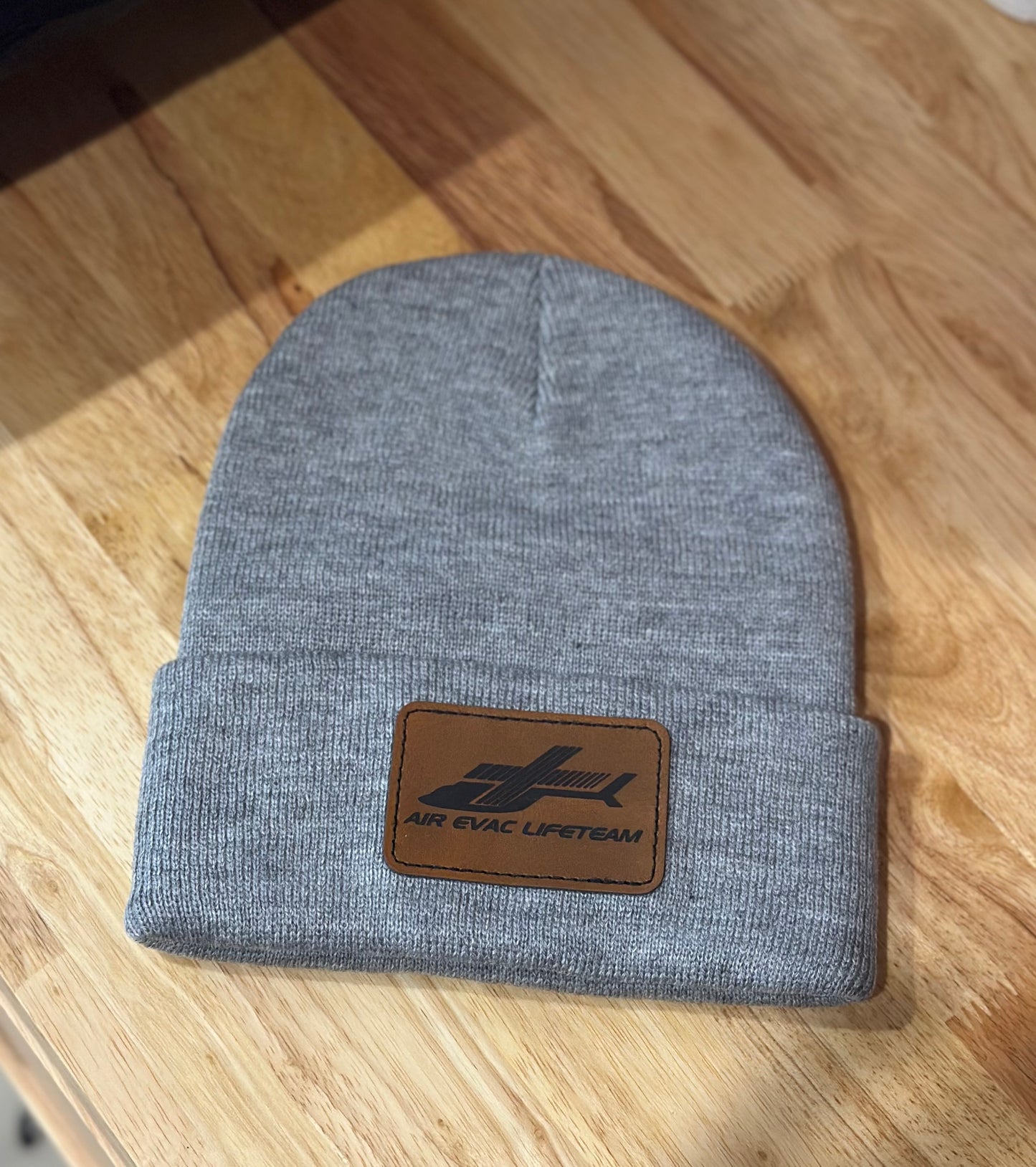 AE Rectangle leather patch beanie