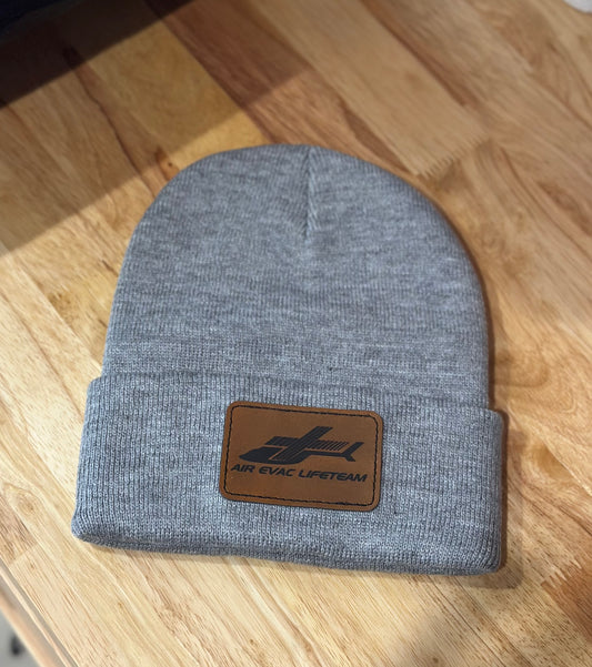 AE Rectangle leather patch beanie